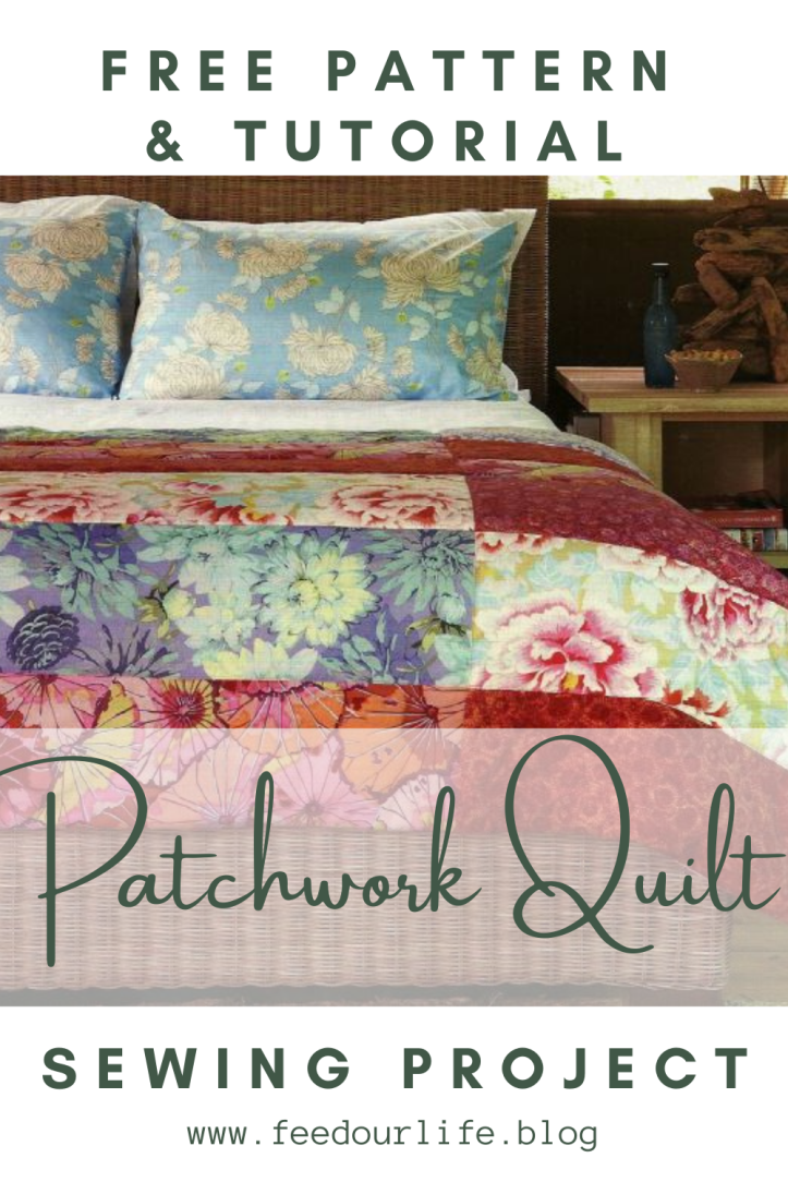 Patchwork quilt sewing project