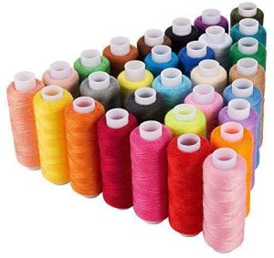 Sewing threads 30 spools 250 yards - a rainbow range of threads is a must have! (Amazon paid link)