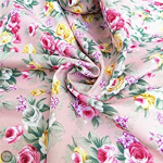 Shabby chic rose floral printed fabric by the yard