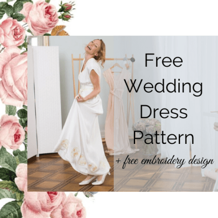 Free wedding dress pattern and free embroidery design