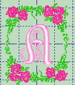 Flower Alphabet embroidery designs - Letter A {Cute Embroidery}
