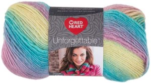 RED HEART Boutique unforgettable yarn, candied, from Amazon