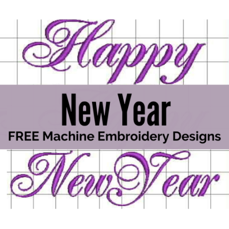 New Year Celebrations free machine embroidery designs