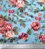 Floral printed viscose shiffon fabric by the yard