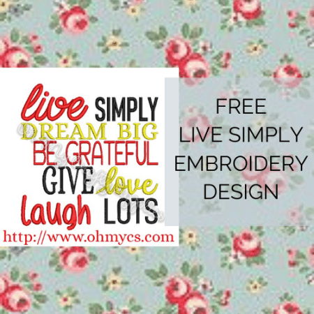 FREE LIVE SIMPLY EMBROIDERY DESIGN