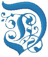 Letter D embroidery design {Cute Embroidery}