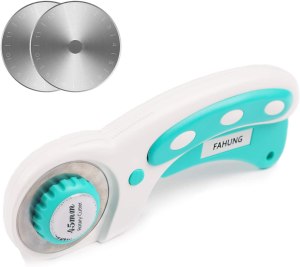 Fahung 45mm rotary cutter for fabric, from Amazon