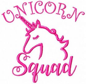 Unicorn squad free embroidery design