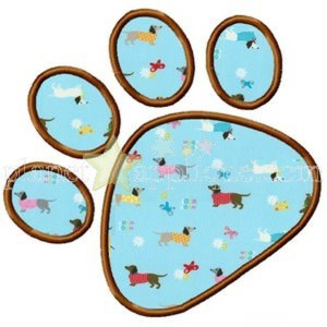 Pet Paw Print Free Applique Embroidery Design