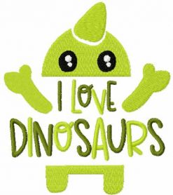 I love dinosaurs free embroidery machine design