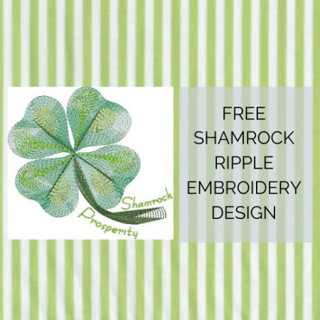 FREE SHAMROCK RIPPLE EMBROIDERY DESIGN