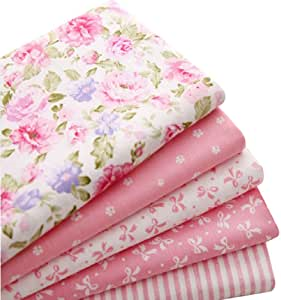 5pcs cotton fabric for sewing fat quarter