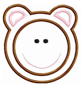 Bear Face Applique