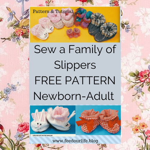 FREE: Family of Slippers Sewing Pattern and Tutorial