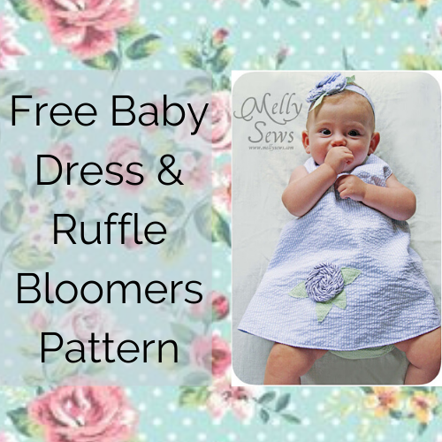 Free baby criss-cross dress and bloomers sewing pattern 0-3 months
