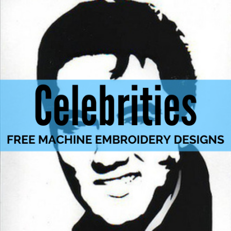 Free celebrities and famous people machine embroidery designs