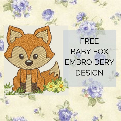 FREE: Cute Little Fox Machine Embroidery Design