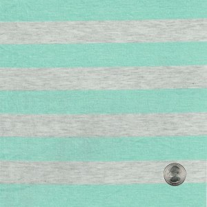 Mint and heather stripe jersey t shirting fabric from Amazon
