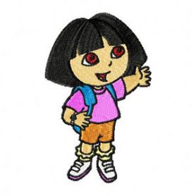 Dora the Explorer embroidery machine design