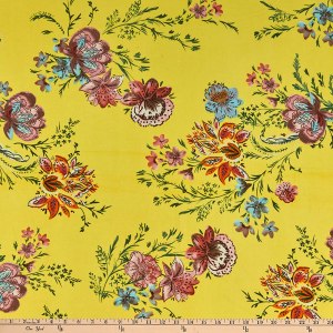 Floral jersey knit fabric by the yard, from Amazon