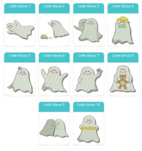 Little Ghost FREE machine embroidery design SET from BunnyCup Embroidery