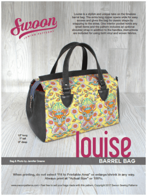Louise barrel bag sewing pattern