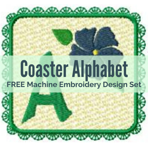 FREE: Coaster Alphabet Free Embroidery Designs