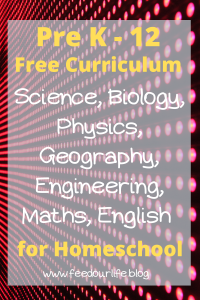 Pre K - 12 free curriculum for homeschool