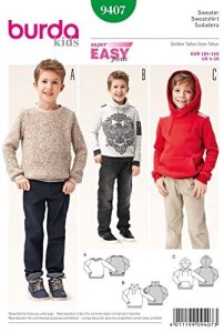 Burda Boys Easy Sewing Pattern Hoodie & Sweater Tops