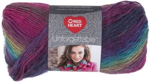 RED HEART stained glass unforgettable waves yarn from Amazon