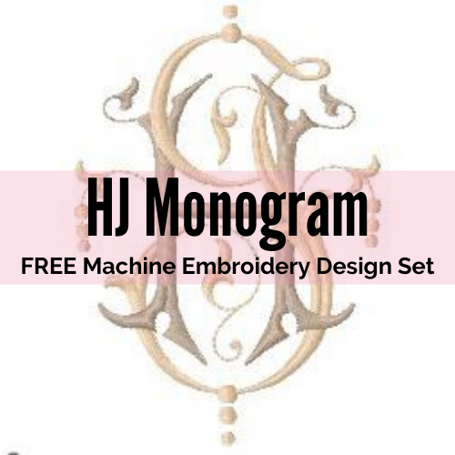 FREE HJ Monogram Machine Embroidery Design