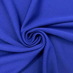 Blue stretch double knit fabric