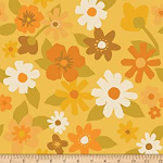 Flower market daisy petals fabric by the yard