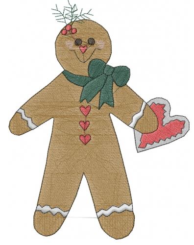 Gingerbread man free embroidery design {Ann the Gran}
