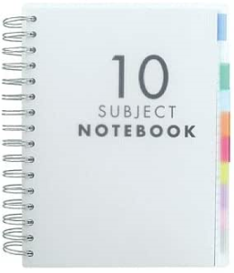 10 subject notebook