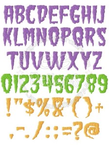 Scary Font Alphabet Font Free Machine Embroidery Design Set