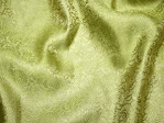 Brocade olive green gold fabric