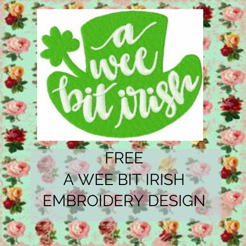 FREE IRISH CLOVER WEE BIT IRISH EMBROIDERY DESIGN