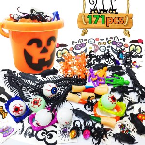 171 Pieces Halloween Party Favors Set for Kids (Amazon paid link)