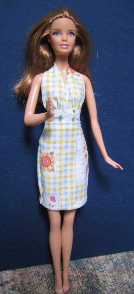 Barbie Halterneck Dress Sewing Pattern - feedourlife