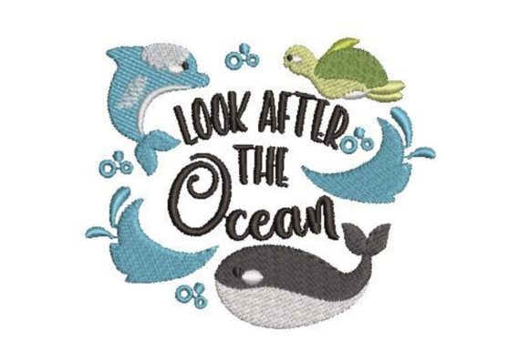 Free World Ocean’s Day Machine Embroidery Design