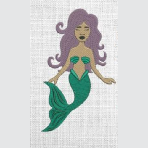 Free Mermaid Machine Embroidery Design