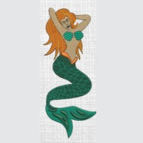 Free Mermaid Machine Embroidery Design