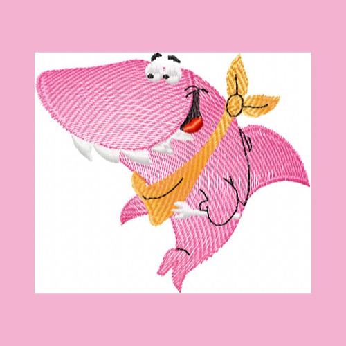 Free Happy Shark Machine Embroidery Design