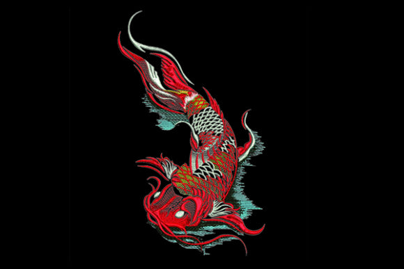 Free Koi Fish Machine Embroidery Design