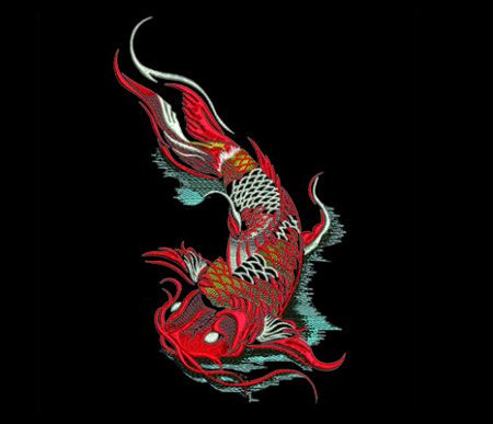 free koi fish machine embroidery designs by www.feedourlife.blog