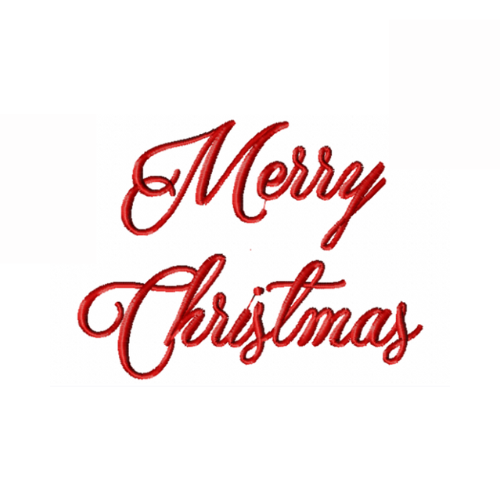 Free Merry Christmas Machine Embroidery Design
