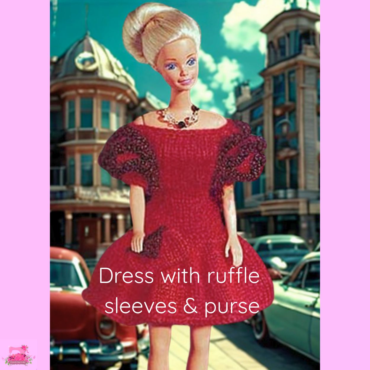 Barbie Date Night Dress & Purse Knitting Pattern