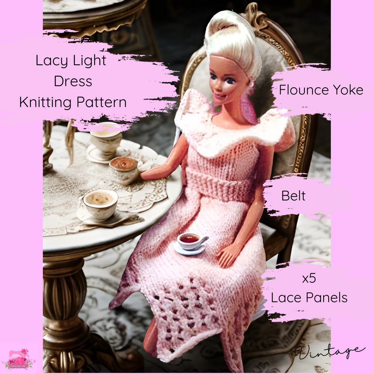 Barbie Lacy Dress Knitting Pattern
